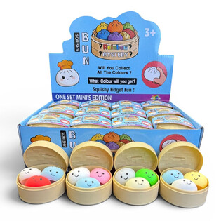 RAGE - Squishy MINI&rsquo;S EDITION Скуиши Кнедлички Dumplings МАЛКИ (5.3 x 5.3 x 4.1 см) Viral 2026 Fidget Toy (24 бр.)