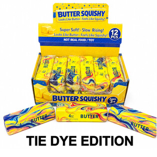 RAGE - SQUISHY BUTTER / МАСЛО - МОДЕЛ: TIE DYE - SLOW RISING - Разм. 13x4x4 см - В ДИСПЛЕЙ (12 бр.)
