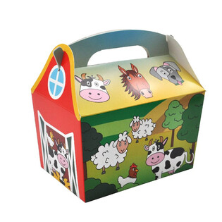 КУТИЯ ЗА ДЕТСКО МЕНЮ МОДЕЛ: ДОМАШНИ ЖИВОТНИ - Разм. 18.5x12x19 CM - FOODBOX - KIDSBOX (24 бр.)