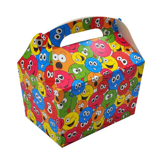 КУТИЯ ЗА ДЕТСКО МЕНЮ: SMILEY - Разм. 18.5x12x19 CM - FOODBOX - KIDSBOX (24 бр.)
