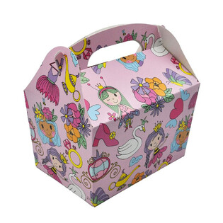 КУТИЯ ЗА ДЕТСКО МЕНЮ ПРИНЦЕСА - Разм. 18.5x12x19 CM - FOODBOX - KIDSBOX (24 бр.)