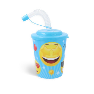 ЧАША ЗА НАПИТКИ / СЛАДОЛЕД СЪС СЛАМКА - SMILEY (12 бр.)