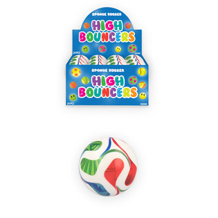 HIGH BOUNCE ФУТБОЛНА ТОПКА - ПОДСКАЧАЩО ТОПЧЕ - В ДИСПЛЕЙ (24 бр.)